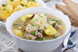 Щи из кислой капусты со свининой