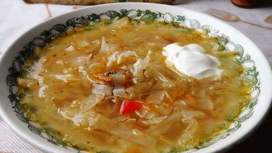 щи из свежей и квашенной капусты