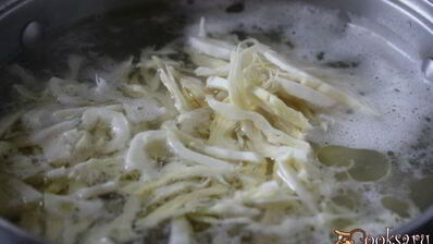 щи с фасолью на курином бульоне