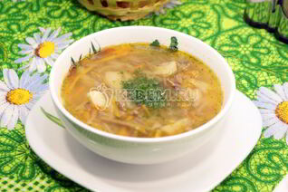 Щи с капустой и языком