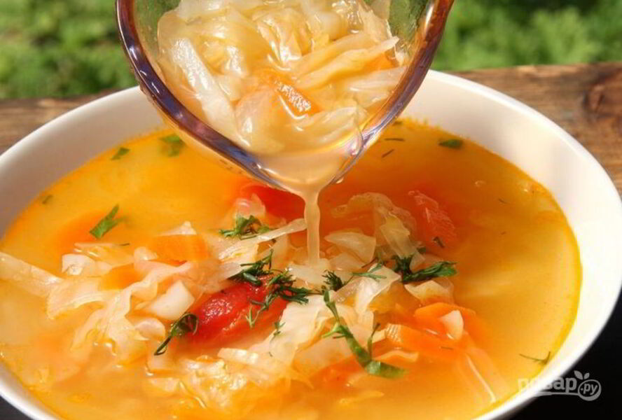 Щи с квашеной капустой