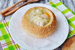 Суп Щи в хлебе