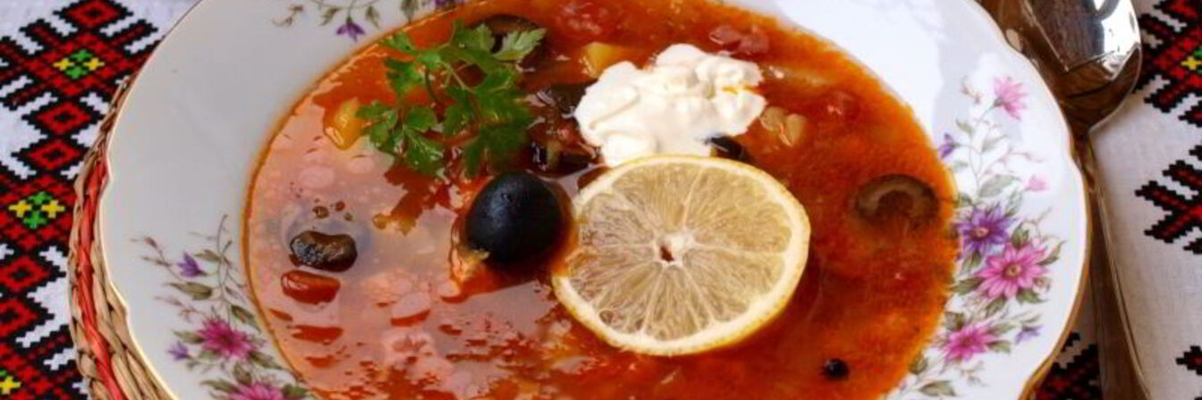 Мясная солянка с картофелем