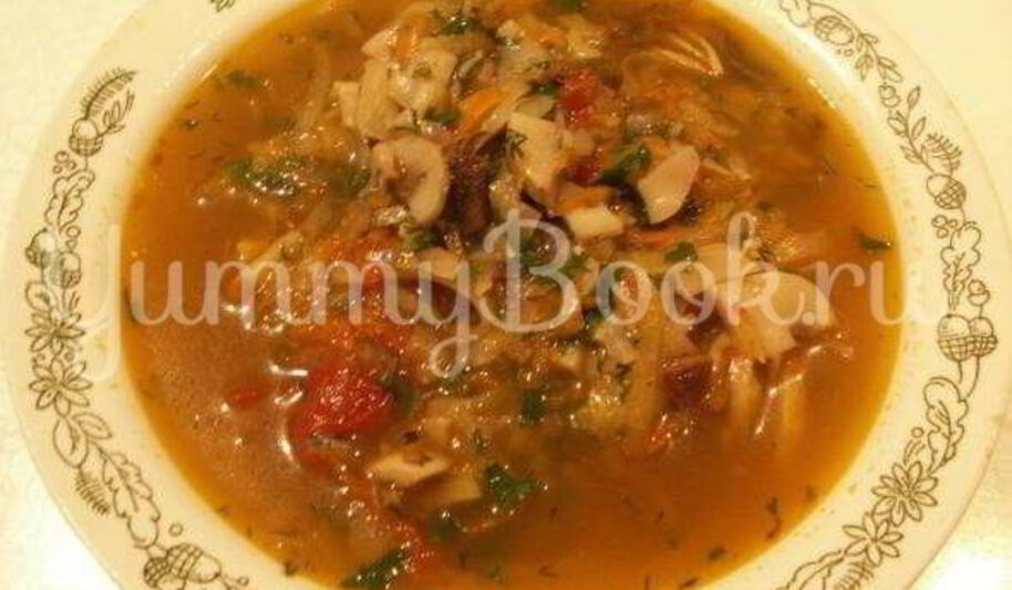 Рецепт постной грибной солянки