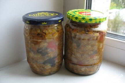 Солянка с шампиньонами на зиму