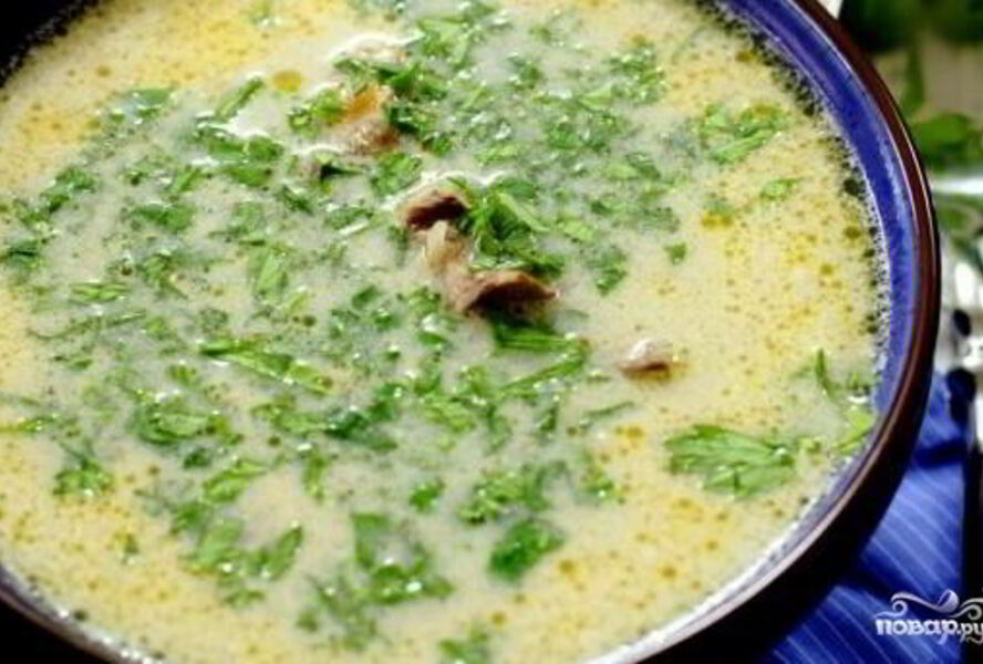 Суп из белых грибов со сливками