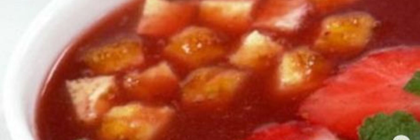 Суп из клубники со сливками