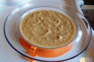 Детский суп-пюре из кижуча с зеленью