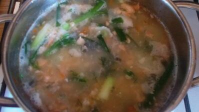 детский суп-пюре из кижуча с зеленью