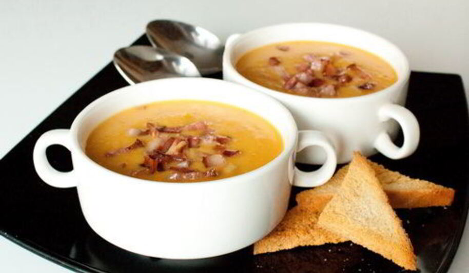 Рецепт горохового супа-пюре с беконом