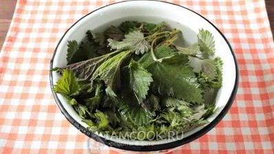 суп-пюре из черешкового сельдерея с крапивой