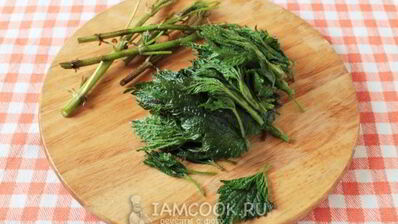 суп-пюре из черешкового сельдерея с крапивой