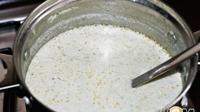 суп пюре из кольраби с морскими гребешками