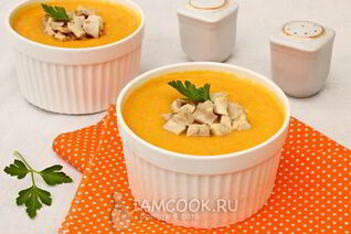 Суп-пюре из моркови с курицей