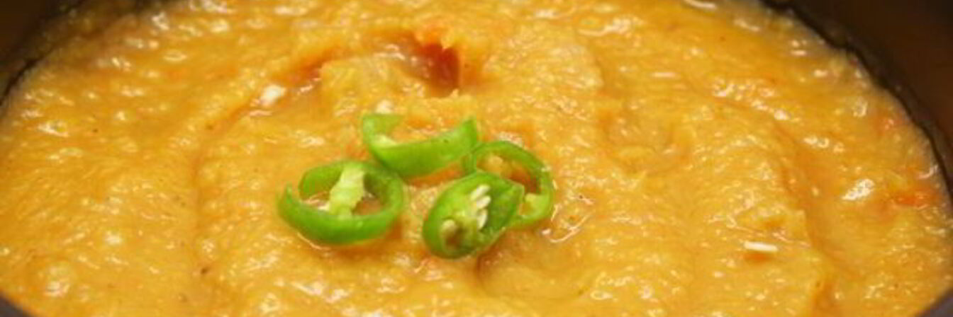 Суп-пюре из нута и лука порея