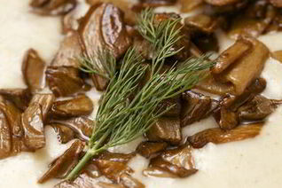 Суп-пюре из перловки с грибами