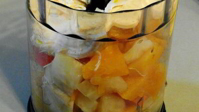 суп-пюре из репы, сельдерея, курицы и тыквы