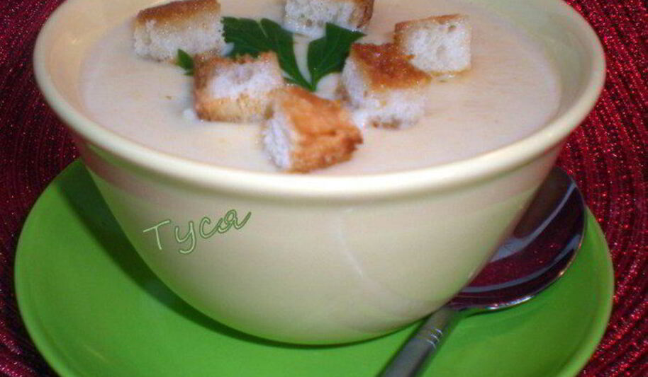 Рецепт супа-пюре из цветной капусты со сливками и сыром