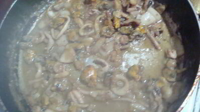 суп-пюре из тыквы и морепродуктов