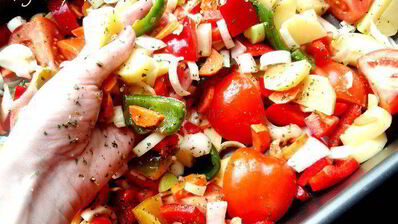 суп-пюре из запеченных овощей