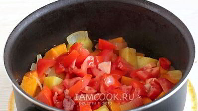 томатно-тыквенный суп-пюре с картофелем