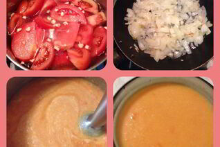 Томатный суп-пюре с сыром