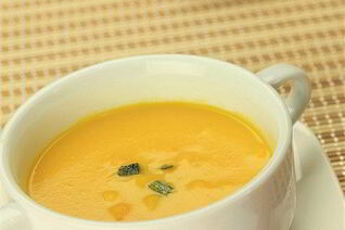 Тыквенный суп-пюре с мандариновым соком