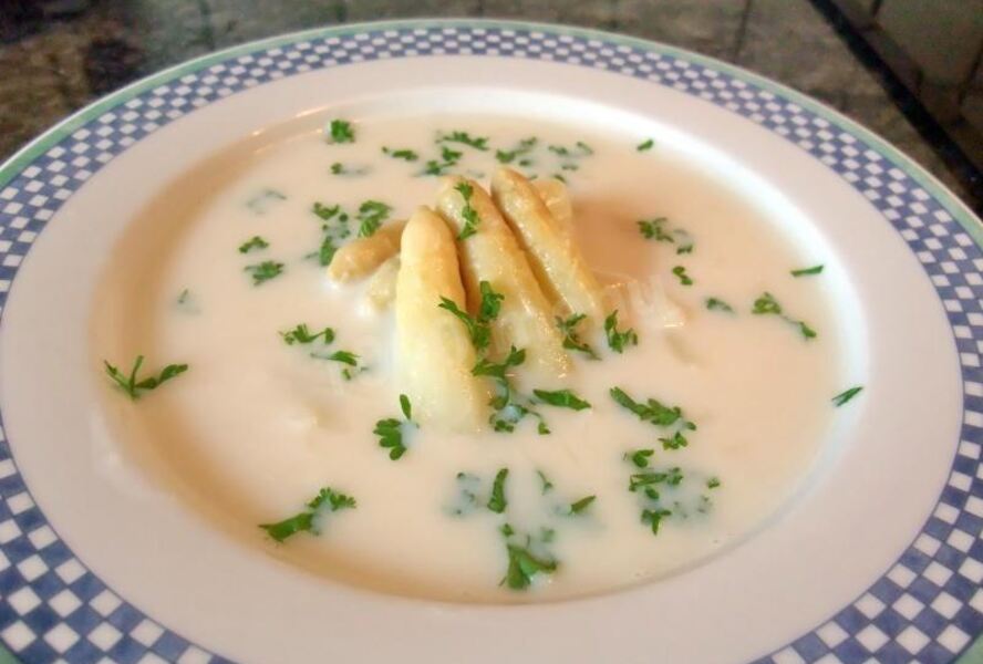 Вкусный и простой суп пюре из спаржи