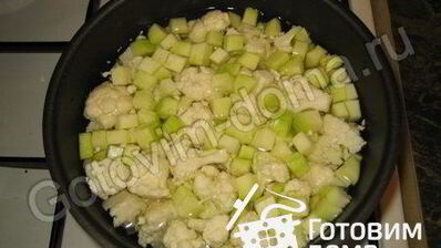 суп рисовый с цветной капустой и кабачком