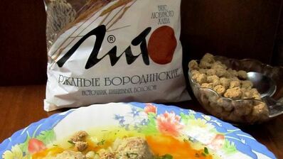 суп с куриными фрикадельками и отрубями лито