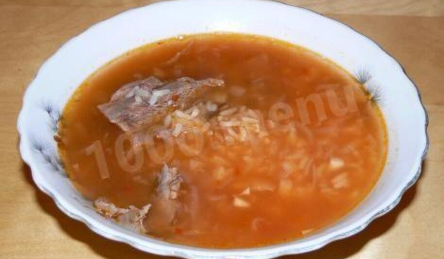 Рецепт супа с томатной пастой и рисом по-грузински