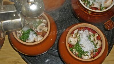 суп в горшочках в духовке