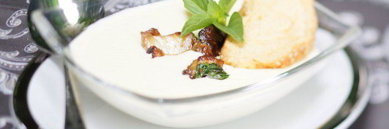 Сырный суп с белыми грибами