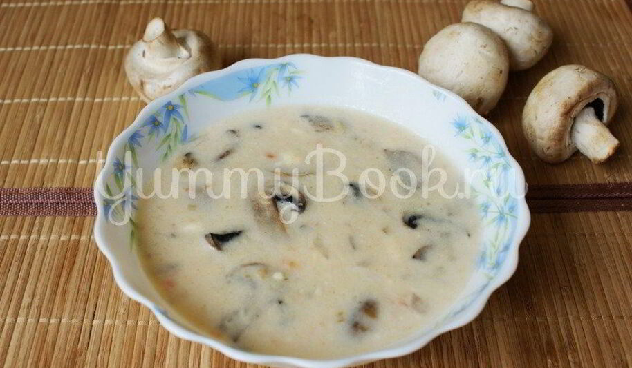 Рецепт сырного супа с грибами