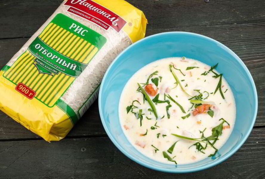 Сырный суп с креветками