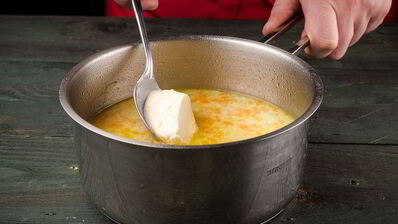 сырный суп с креветками