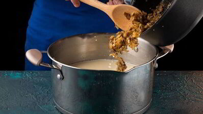 сырный суп с шампиньонами