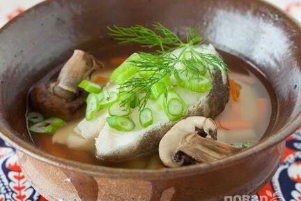 Уха с грибами