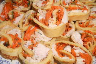 Блинчики с корейской морковью