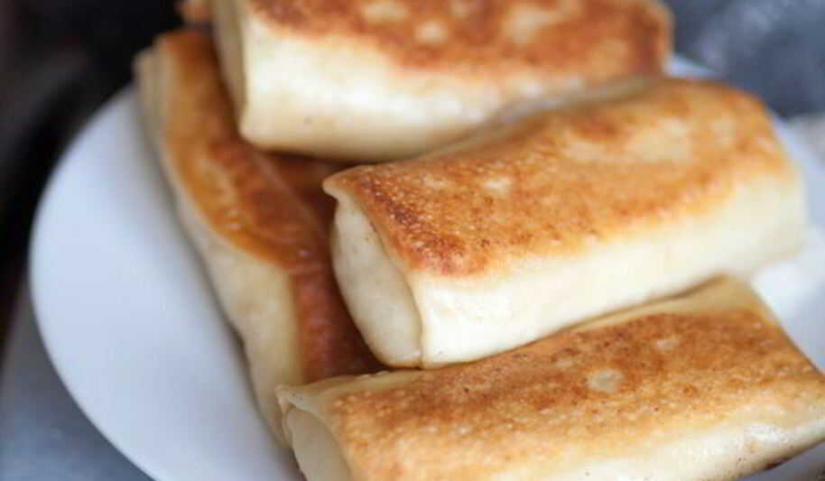 Рецепт блинчиков с сыром и грибами