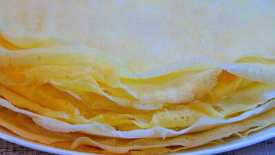 блины на двух видах молока