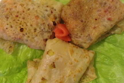 Луковые блинчики с начинкой