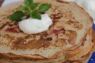 Пшенично-ржаные блины с ароматом бородинского хлеба