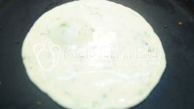 яичные блинчики с колбаской