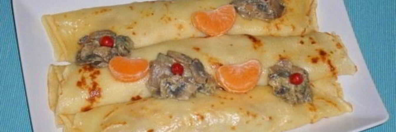 Заварные блинчики с начинкой