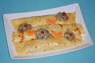 Заварные блинчики с начинкой