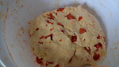 булочки с творогом и запеченным сладким перцем