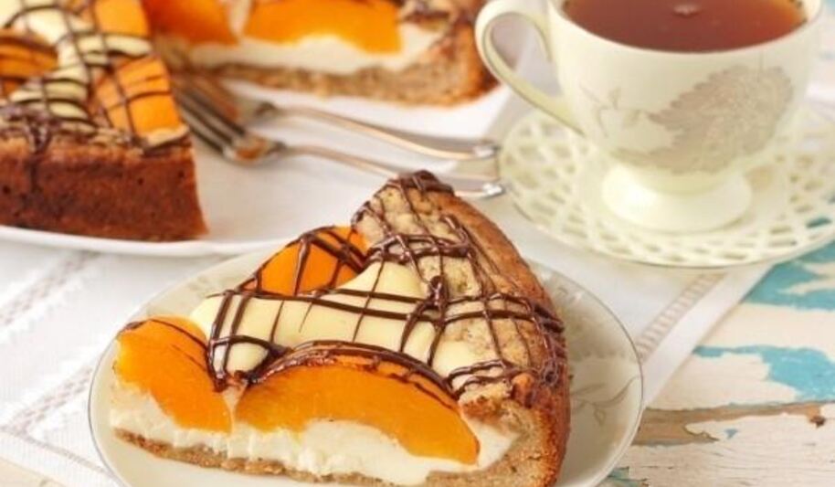 Рецепт ватрушки нежность с персиками