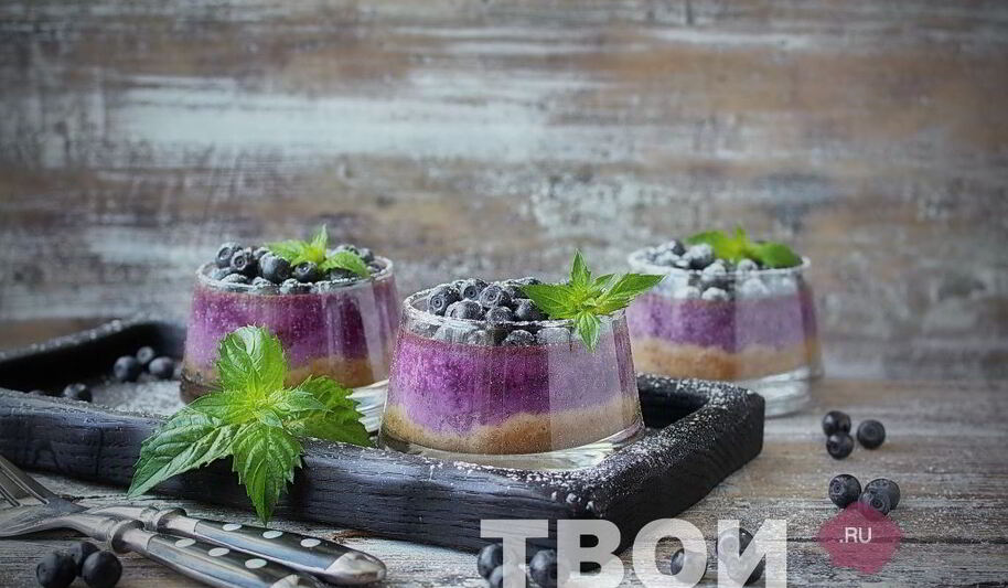 Рецепт черничного чизкейка