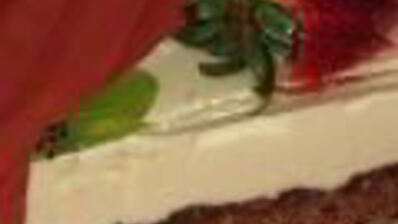 чизкейк без выпечки с сыром маскарпоне, клубникой и фруктами